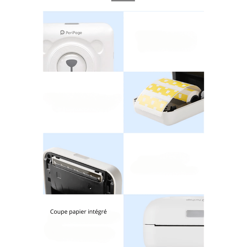 Imprimante Portable pour Téléphone Mobile de Ma Boutique avec coupe papier intégré et design compact