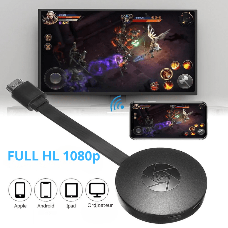 Stick Tv Multimédia avec sortie FULL HD 1080p pour la diffusion de contenu sur TV et appareils mobiles