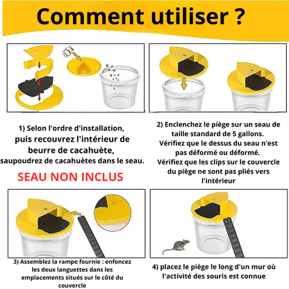 Piège souris seau